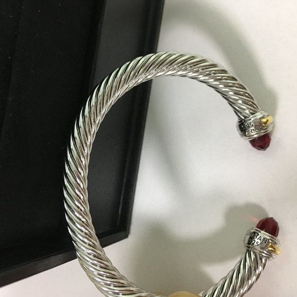 Red Crystal Sterling Silver Bracelet - Picture 3 of 4